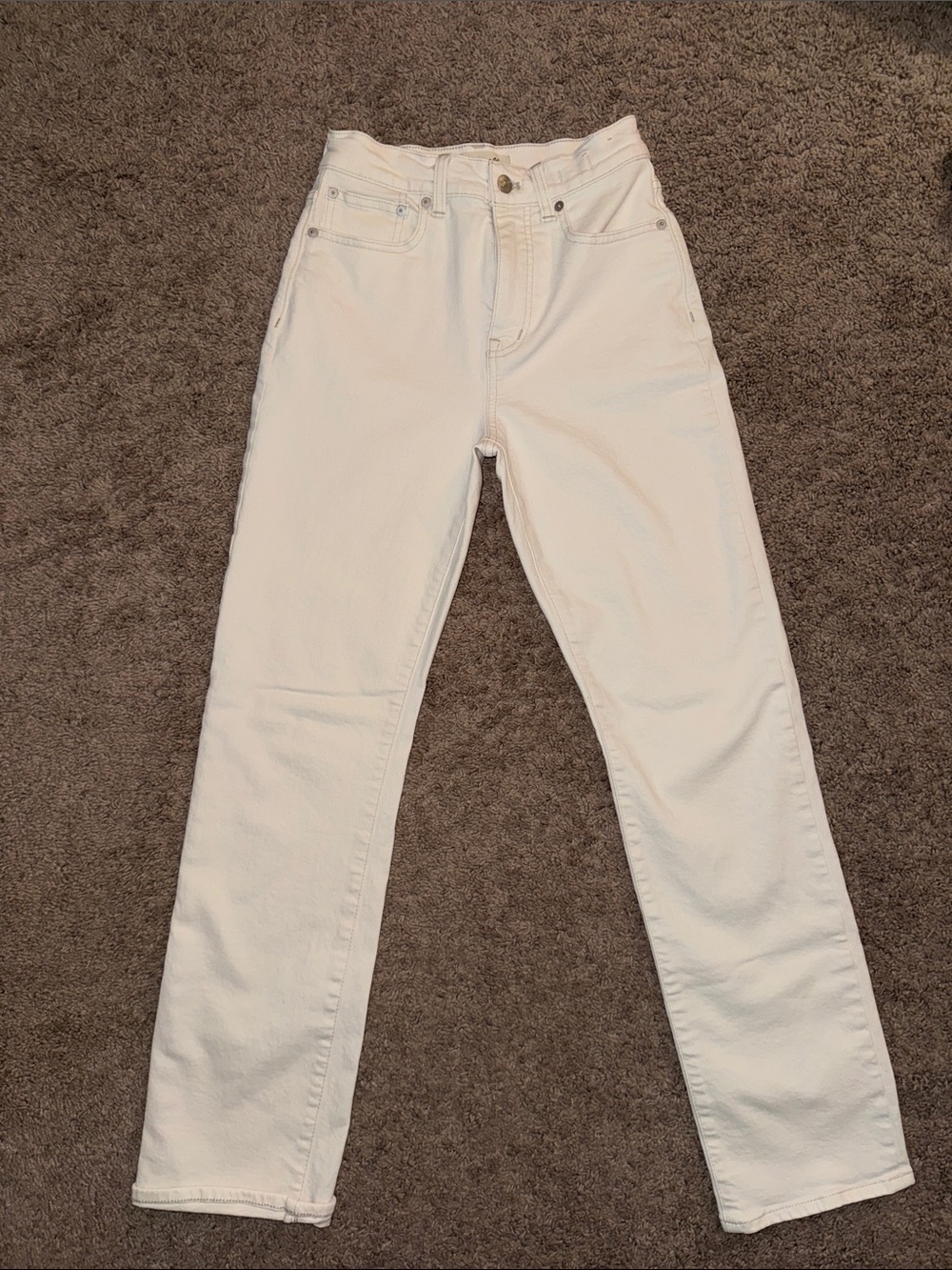 Madewell 90’s Straight-Leg High-Rise White Jeans